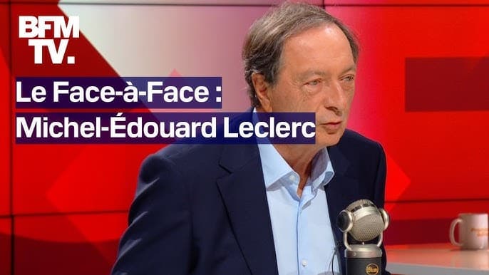Michel-Edouard Leclerc sur un plateau television